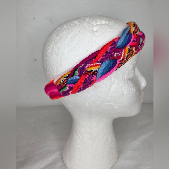 GiuliA OS Headband Vibrant Multicolor Braided From Peruvian Artisans-Reversible - Picture 12 of 12